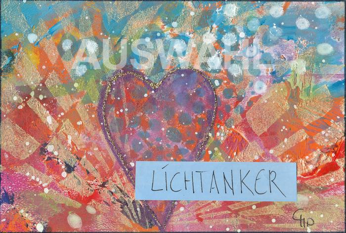 farbig gestaltete Karte mit dem Wort Lichtanker