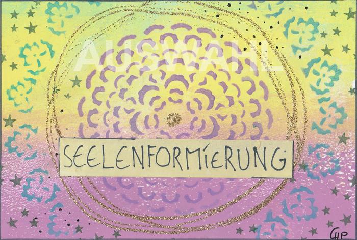 farbig gestaltete Karte mit dem Wort Seelenformierung